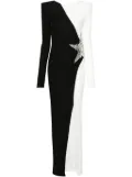 Balmain crystal-embellished gown - Black