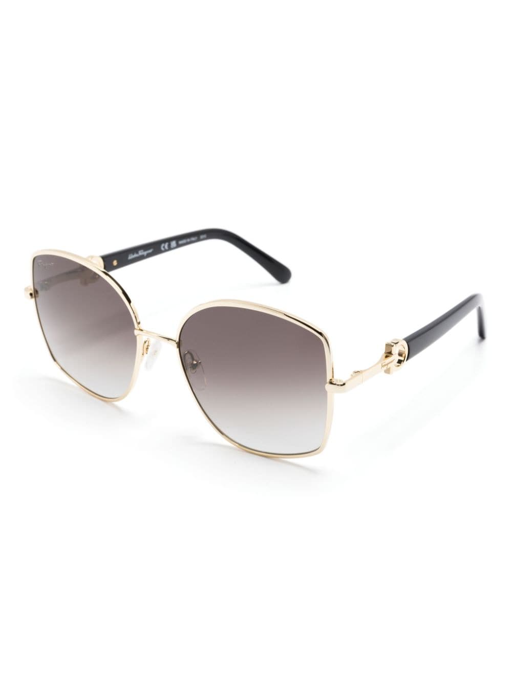 Ferragamo oversize-frame sunglasses - Zwart