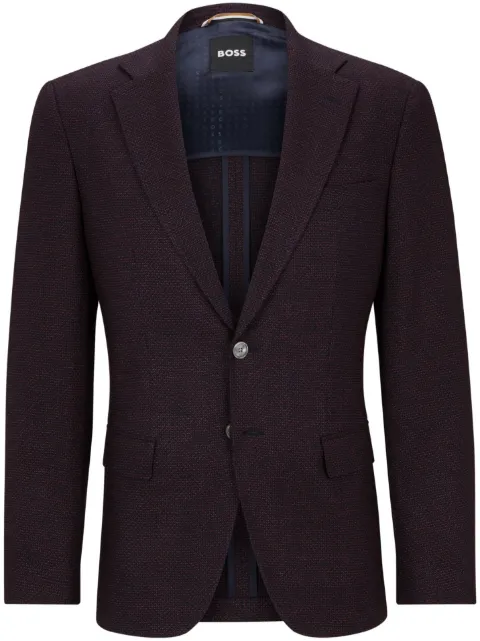 BOSS Blazer com abotoamento e cotoveleiras