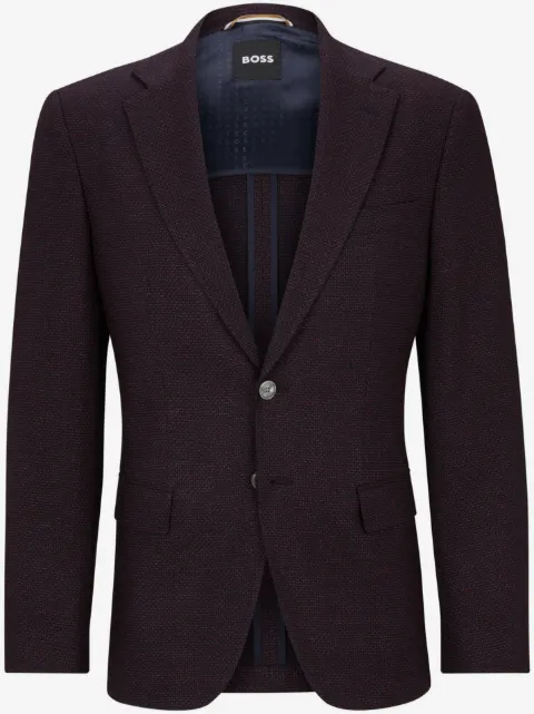 BOSS Blazer com abotoamento e cotoveleiras