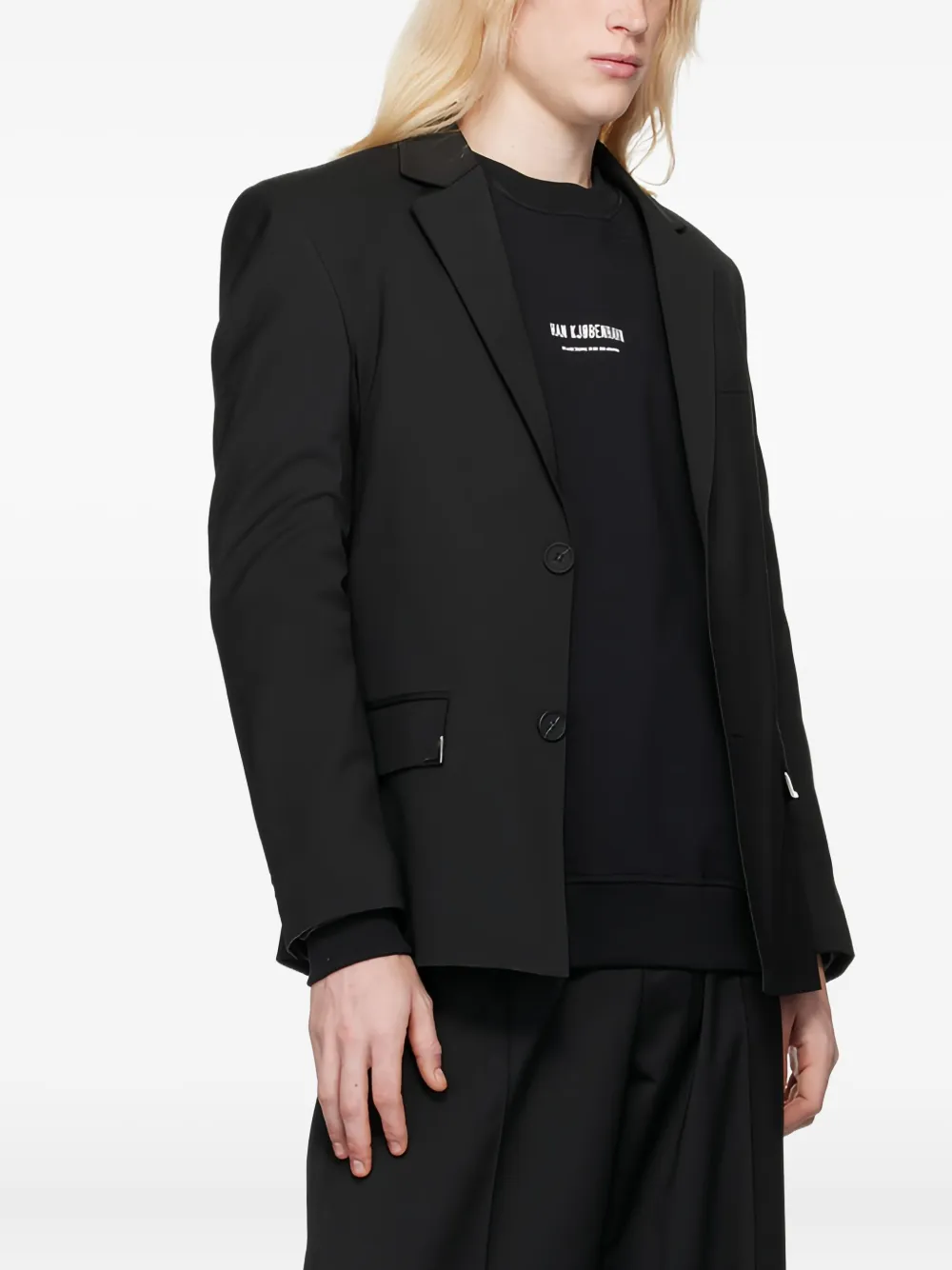 Han Kjøbenhavn Blazer met decoratief plakkaat Zwart