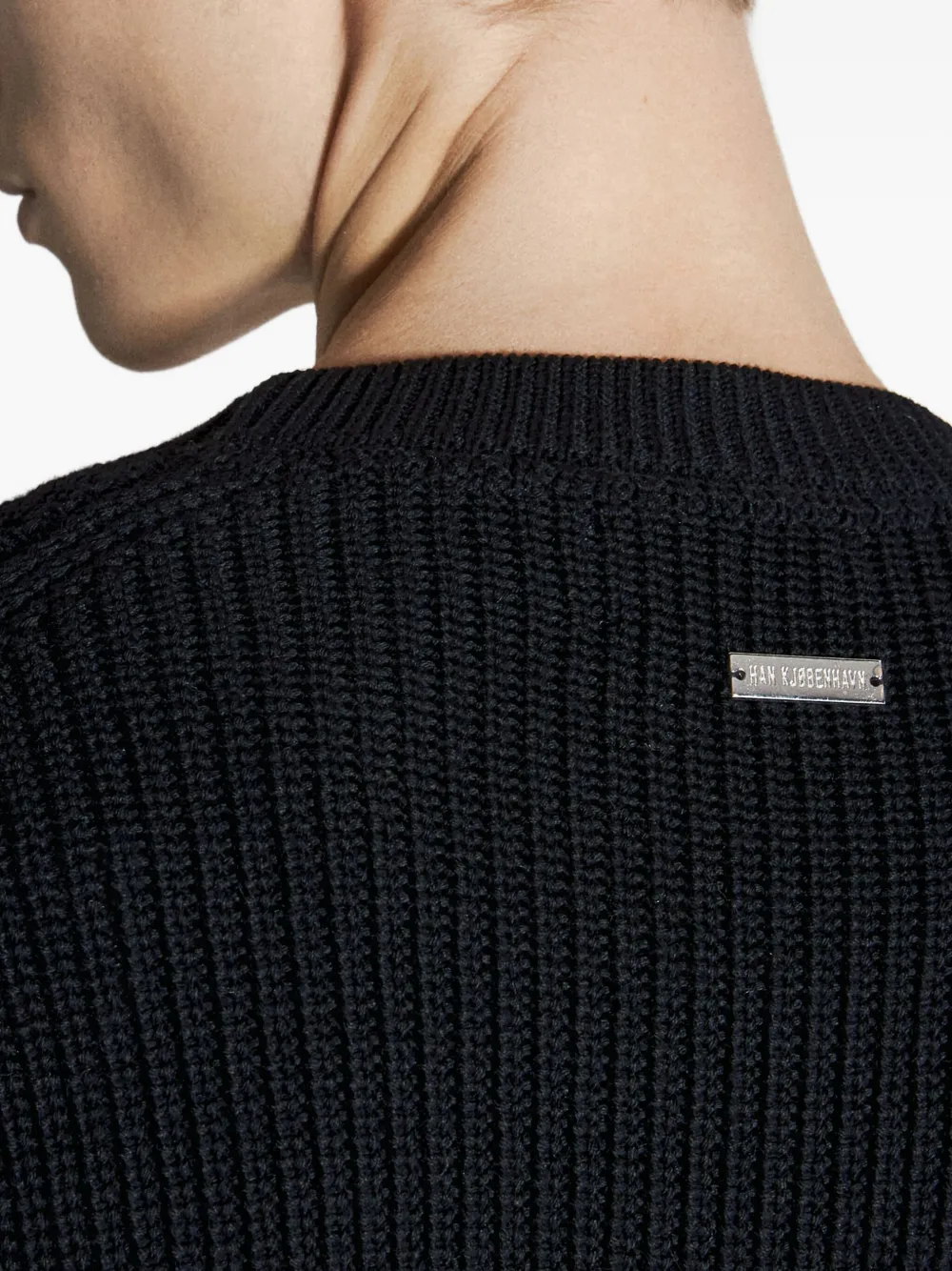 Han Kjøbenhavn ribbed v-neck cardigan Zwart
