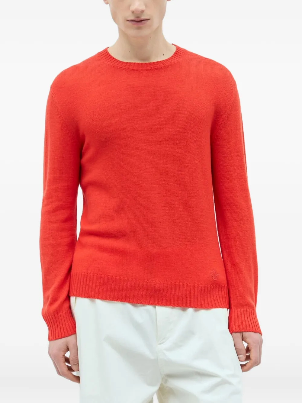 Jil Sander Crewneck Knitted Jumper In Red