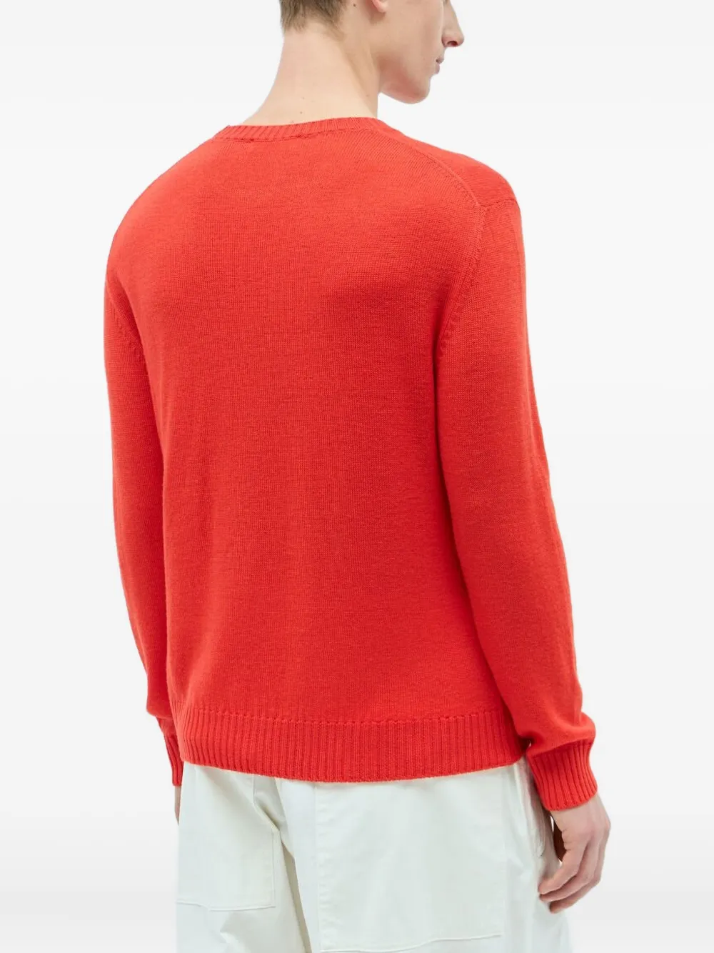 Jil Sander Crewneck Knitted Jumper In Red