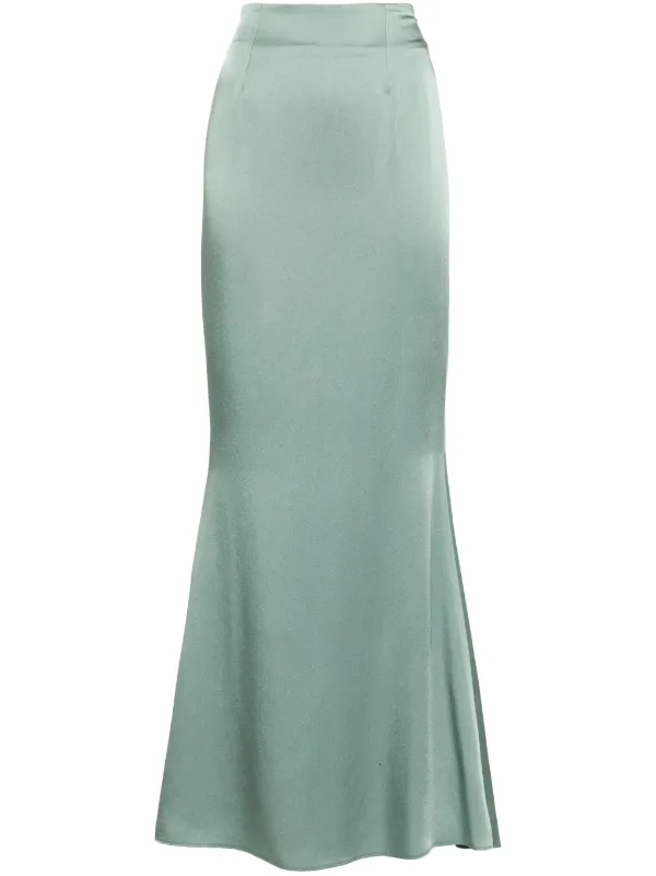 Long Twill Skirt Style 89173 in White – Skirtz & Co