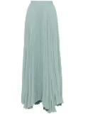 STYLAND elasticated-waist pleated maxi skirt - Green