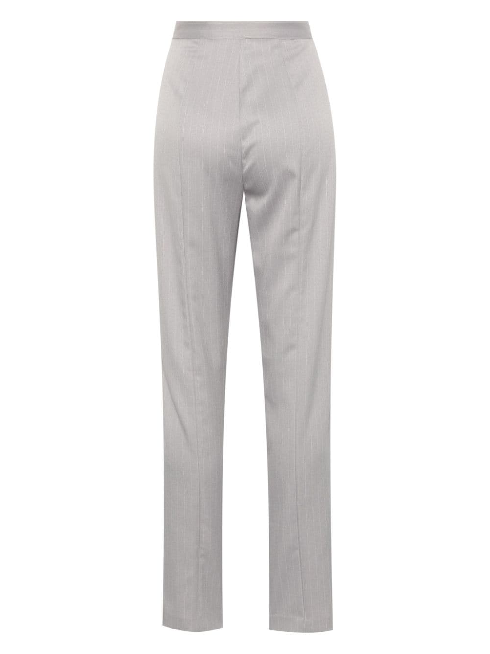 Shop Styland Pinstriped High-waist Tailored Trousers In Grey