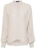 STYLAND batwing-style crepe shirt - Neutrals