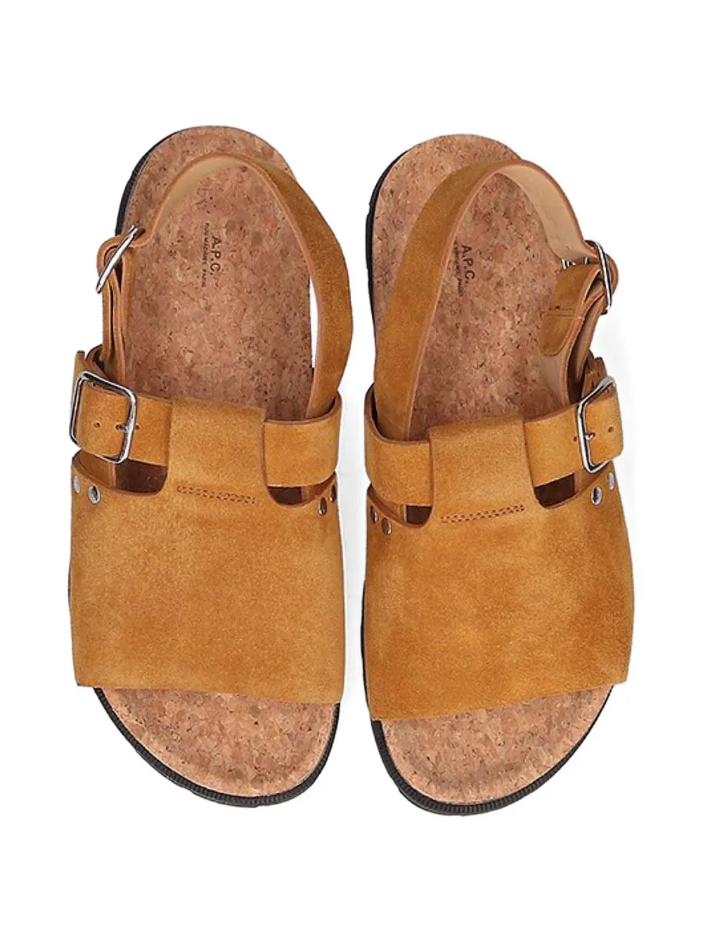 A.P.C. Noe suede sandals Beige