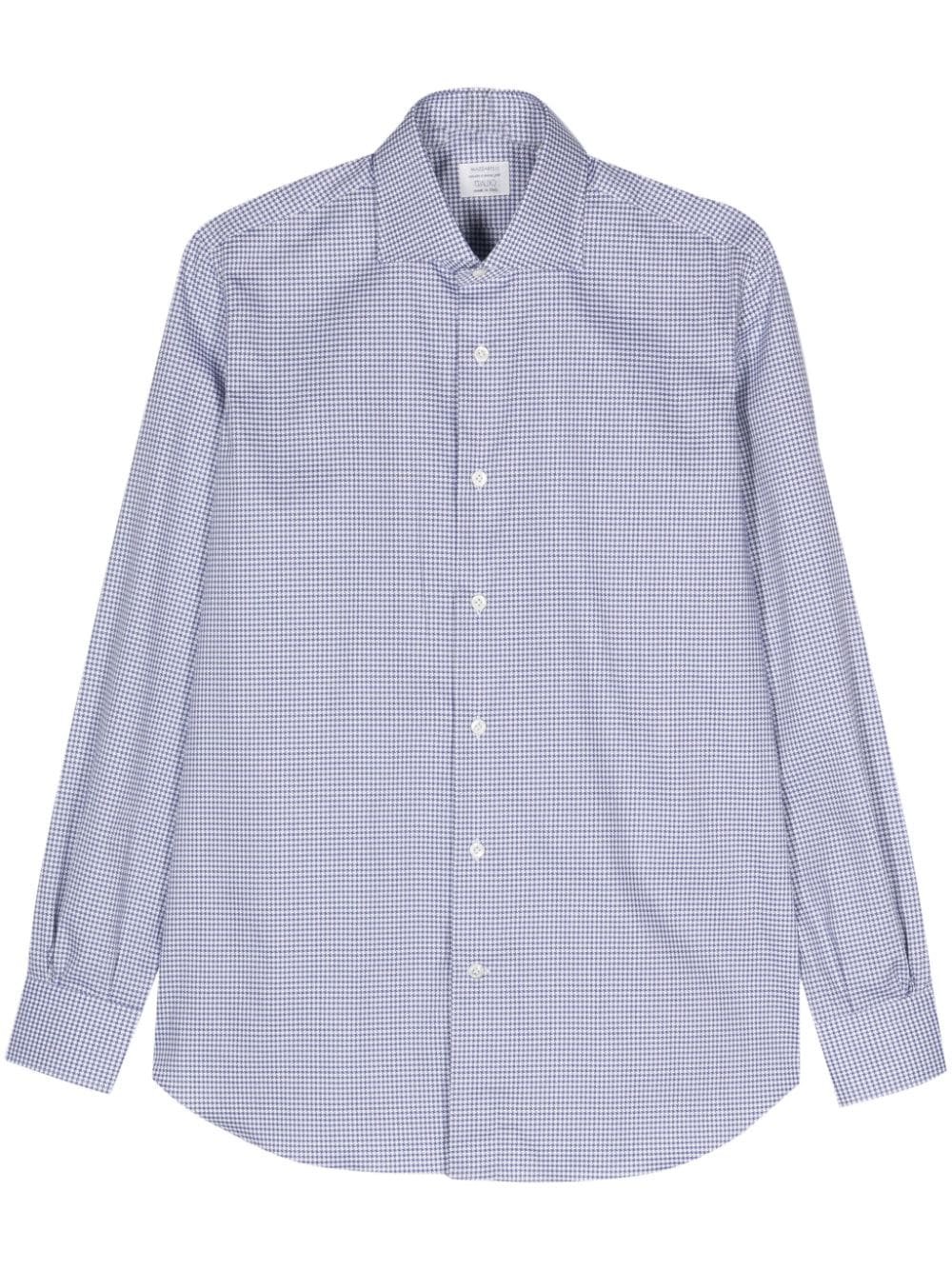 mazzarelli chemise en coton à manches longues - bleu