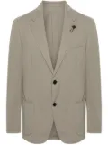 Lardini taffeta single-breasted blazer - Grey