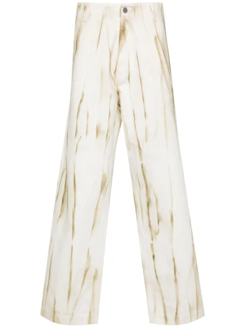 Emporio Armani abstract-print cotton jeans