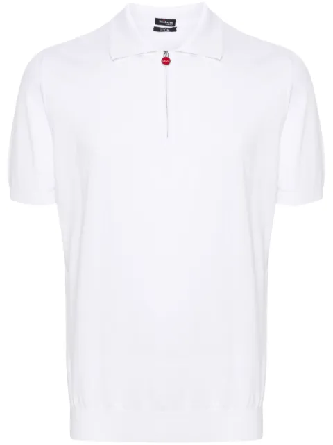 Kiton playera tipo polo de tejido fino de canalé