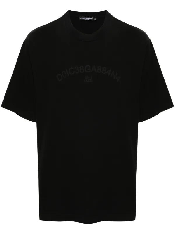 Dolce Gabbana logo print Cotton T shirt Black FARFETCH CA