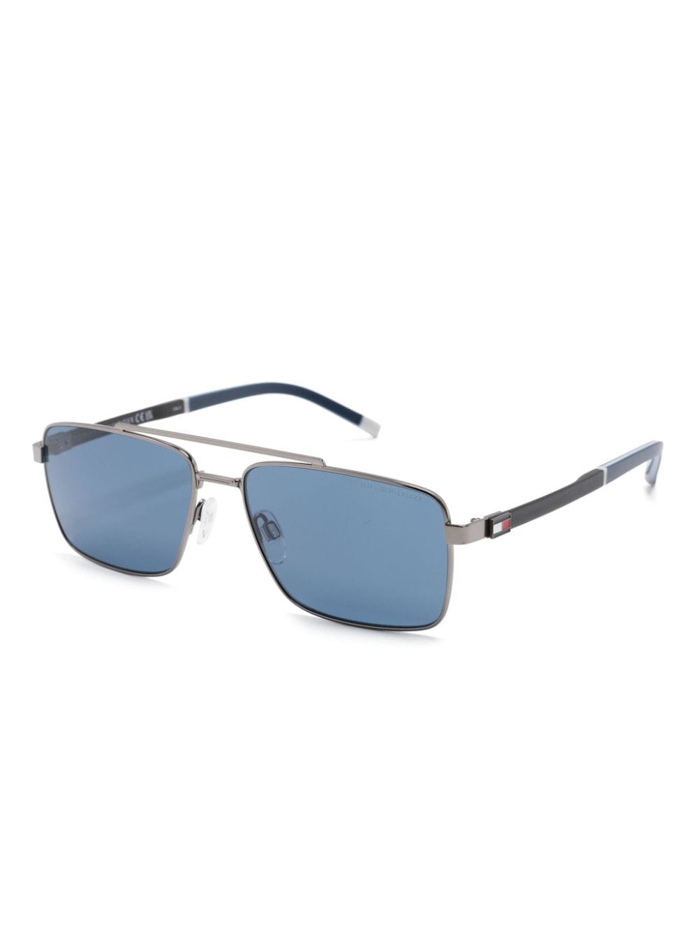 Tommy Hilfiger rectangle-frame sunglasses - Blauw