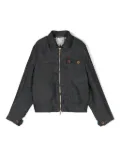 Brunello Cucinelli Kids classic-collar linen jacket - Black