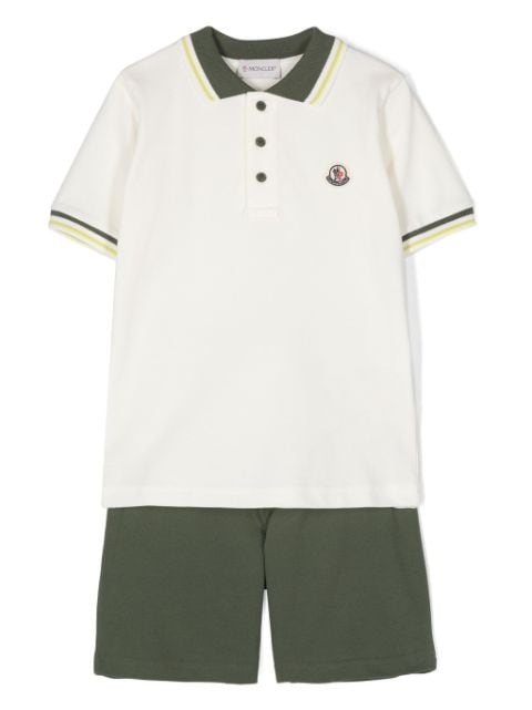 Moncler Enfant logo-patch shorts set