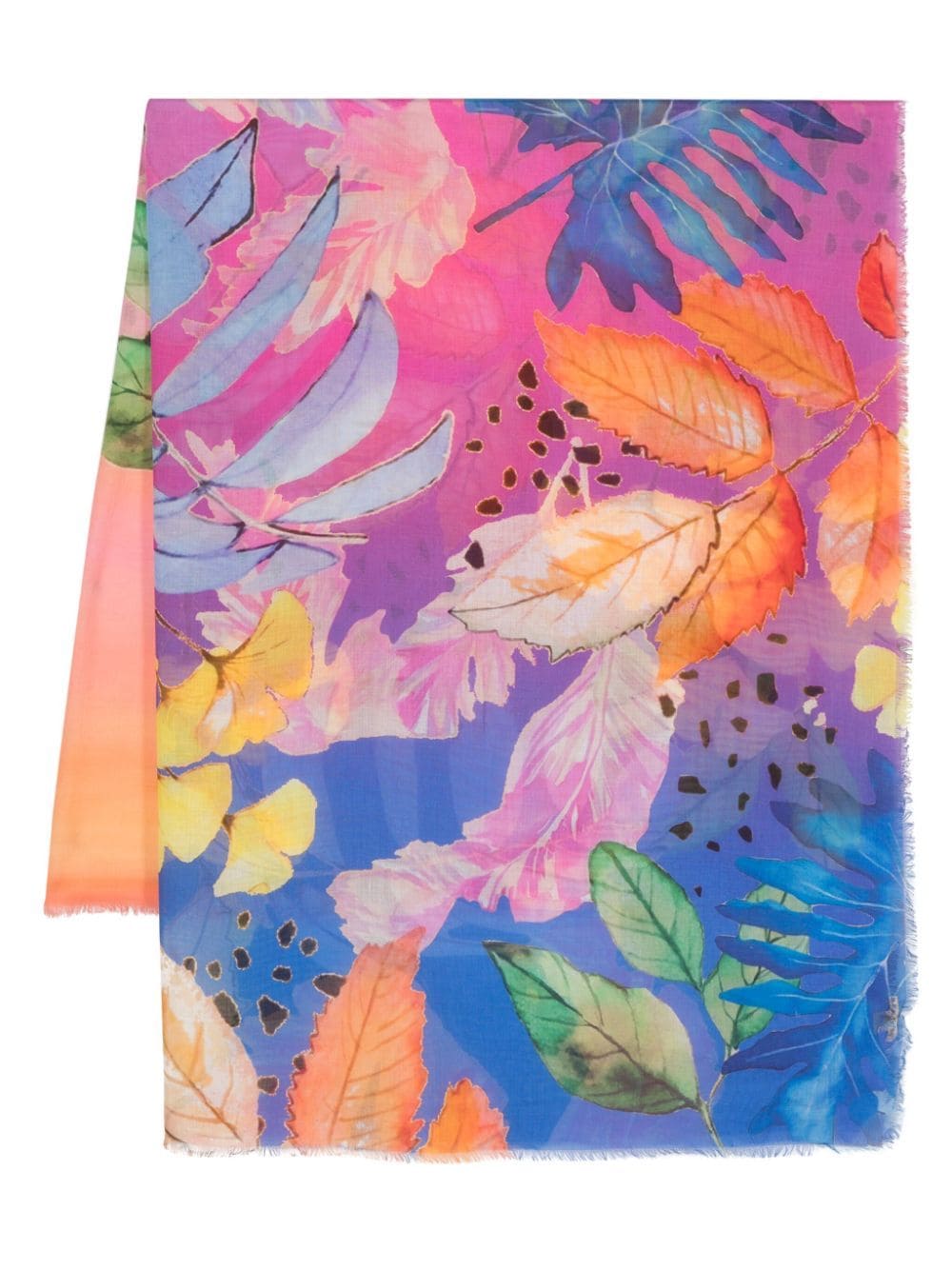 D'ANIELLO FLORAL-PRINT MODAL-BLEND SCARF