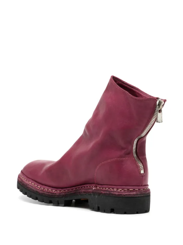 Guidi zip-fastened Leather Boots | Pink | FARFETCH