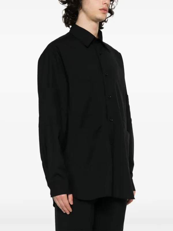 【人気投票 】ハイブランド人気ランキング！ Maison MM6 Margiela ブラック | シャツ マルチポケット トップス