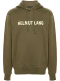 Helmut Lang logo-print cotton hoodie - Green