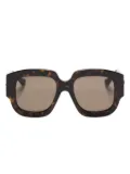 Gucci Eyewear Double G square-frame sunglasses - Brown