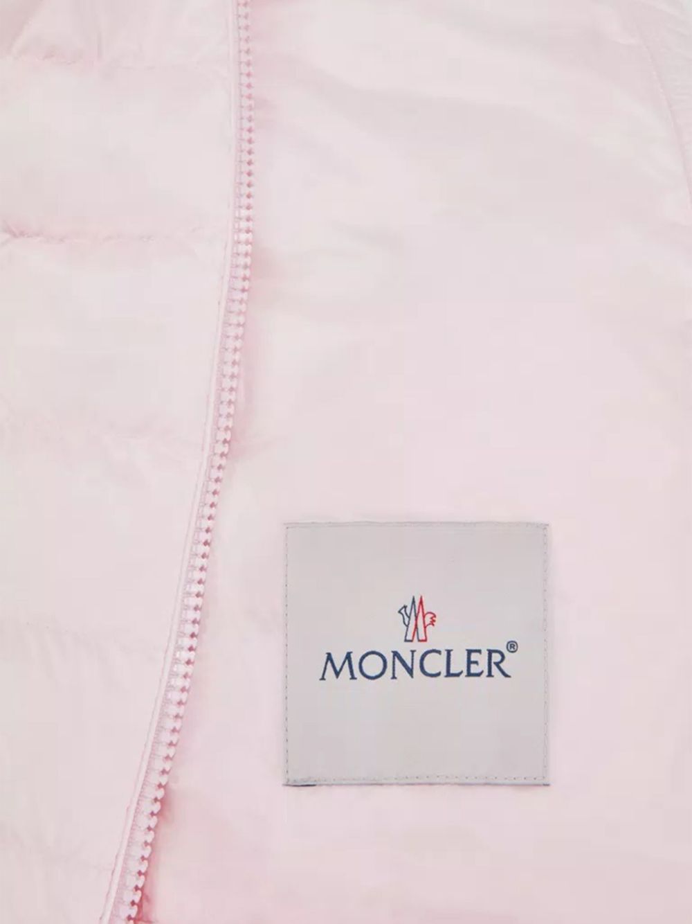 Moncler Enfant Donsjack met logo Roze