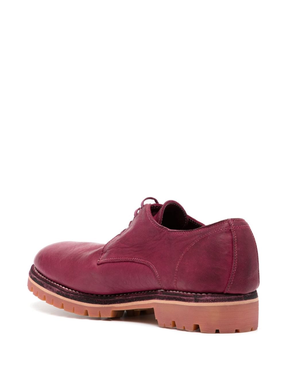 Shop Guidi Horse-leather Derby Shoes In Pink