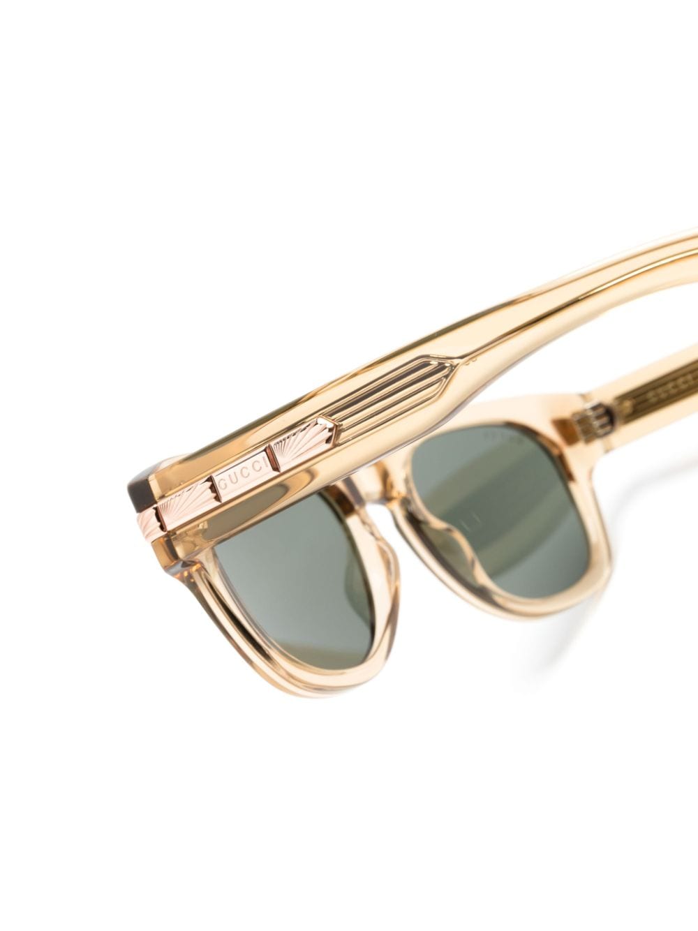 Gucci Eyewear Zonnebril met vierkant montuur Bruin