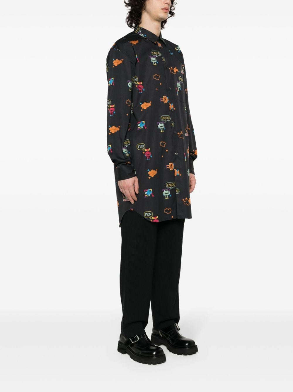 Comme des Garçons Homme Plus T-shirt met print Zwart