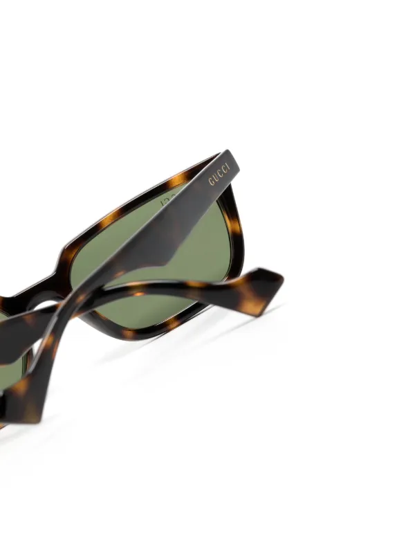 Gucci Eyewear スクエアフレーム サングラス | ブラウン | FARFETCH JP