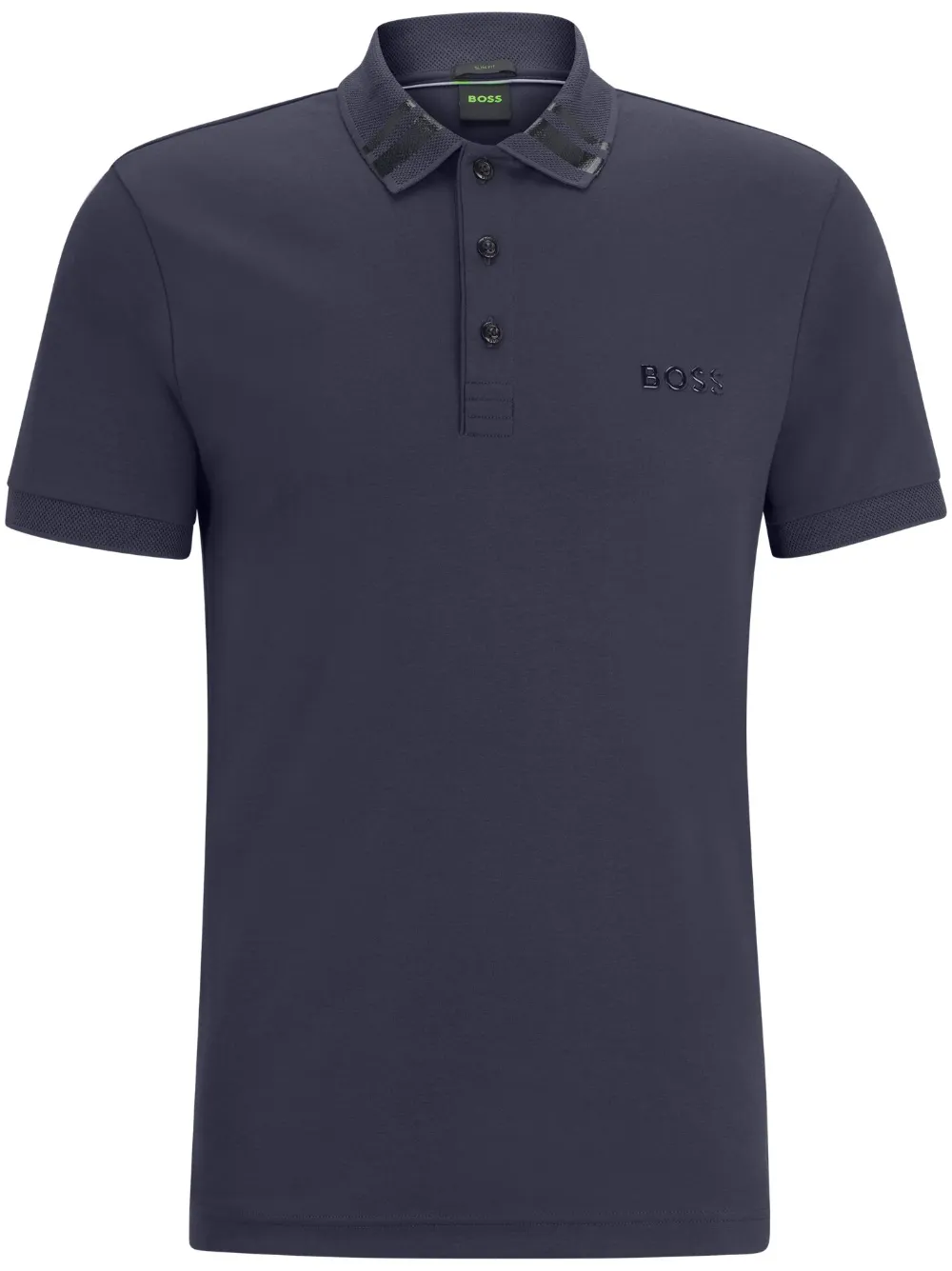 BOSS Camisa polo de algodão com logo | Azul | Image 1