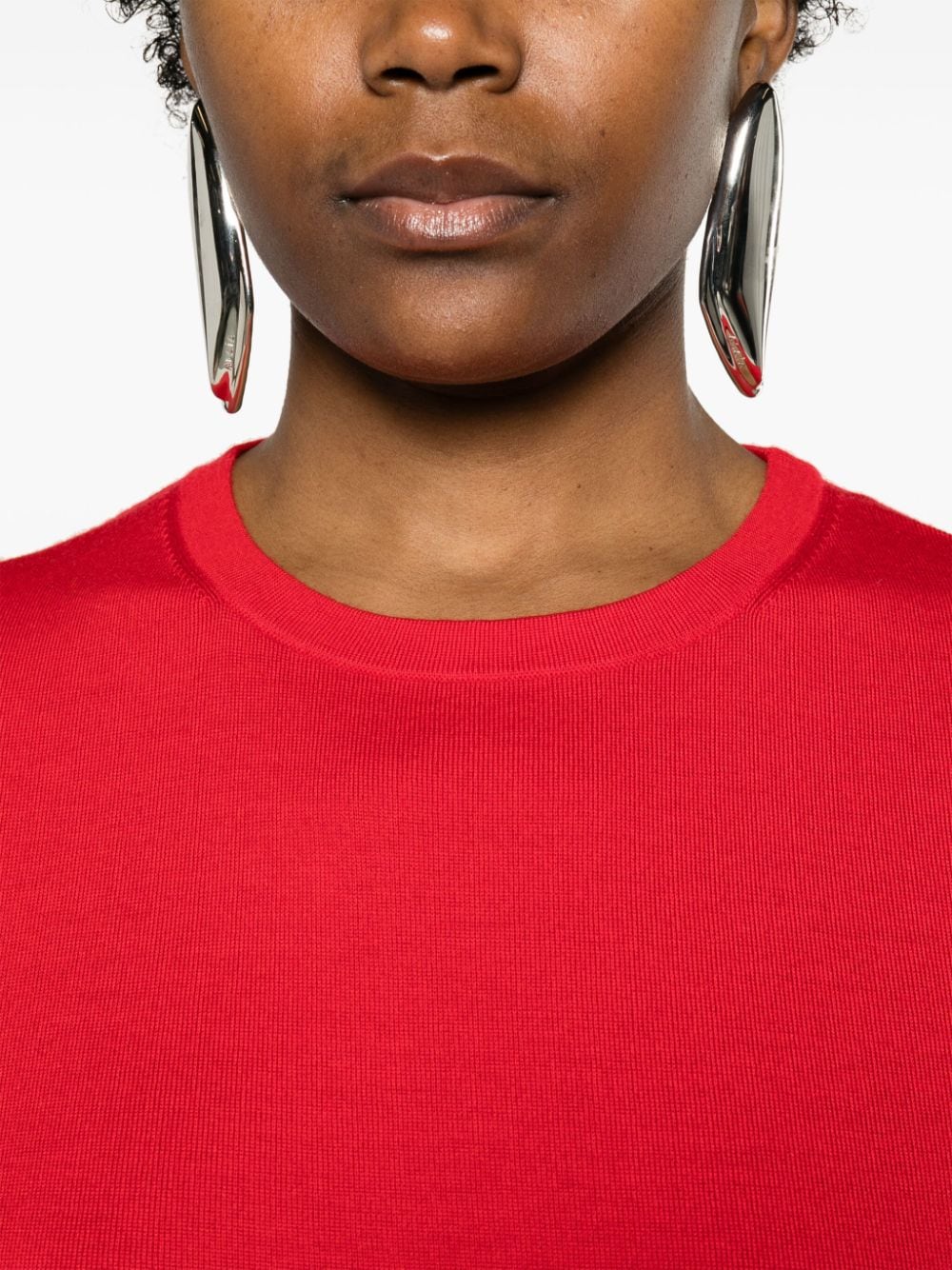 Allude Top van scheerwol Rood