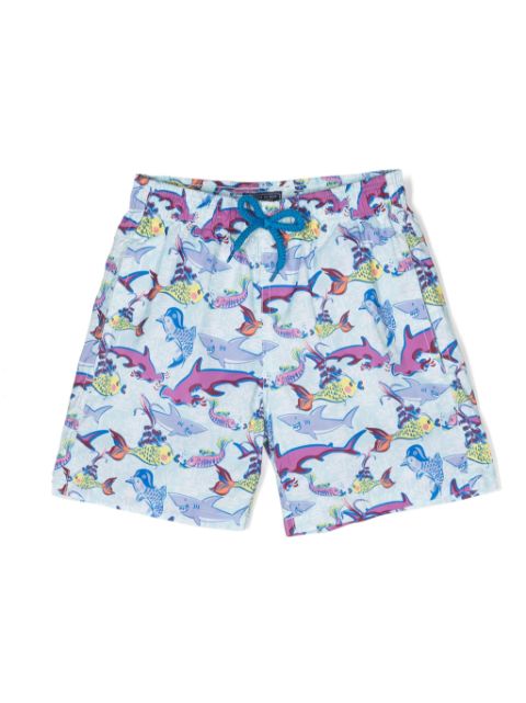 Vilebrequin Kids fish-print swimming shorts