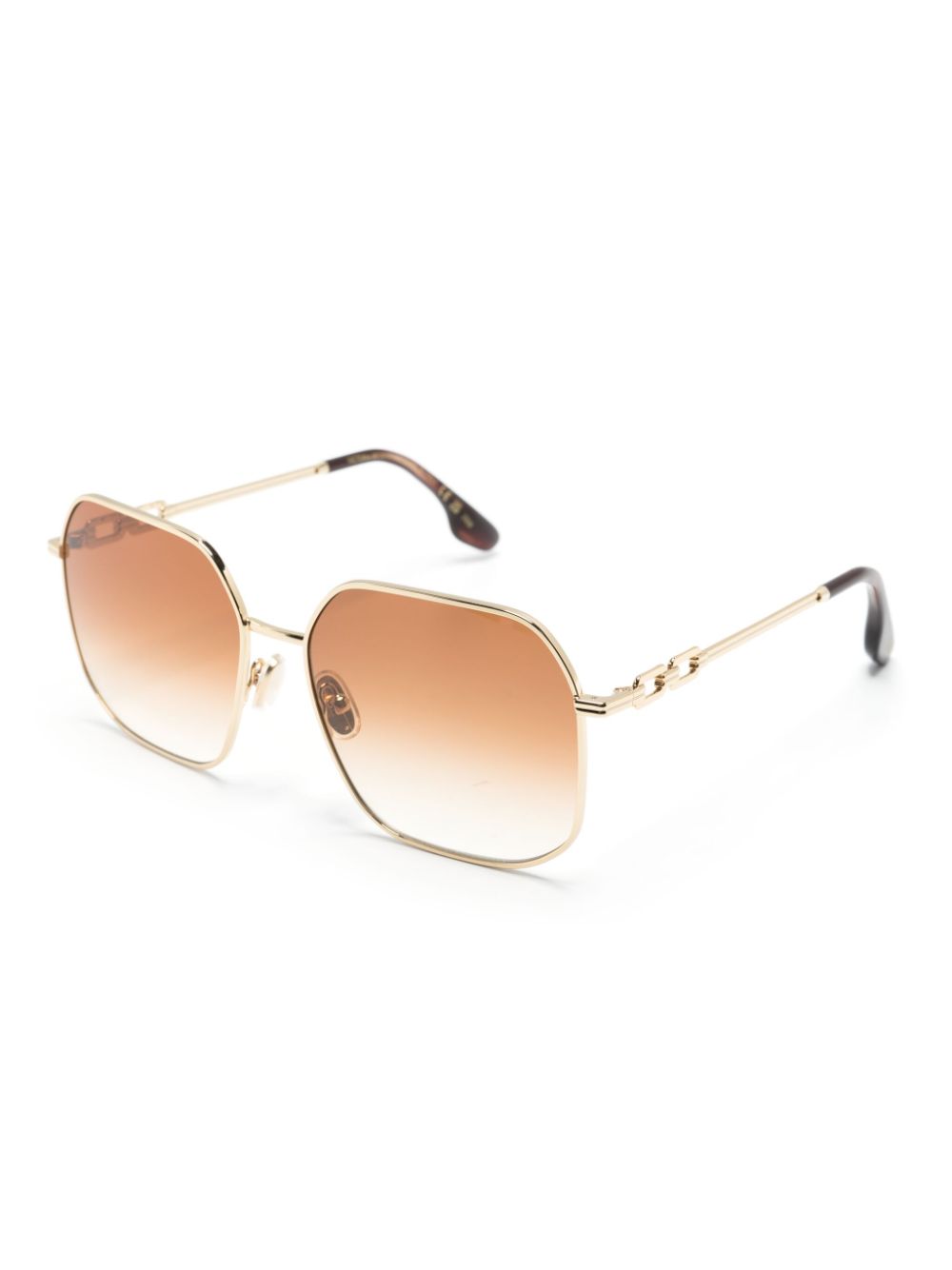 Shop Victoria Beckham Square-frame Sunglasses In Gold