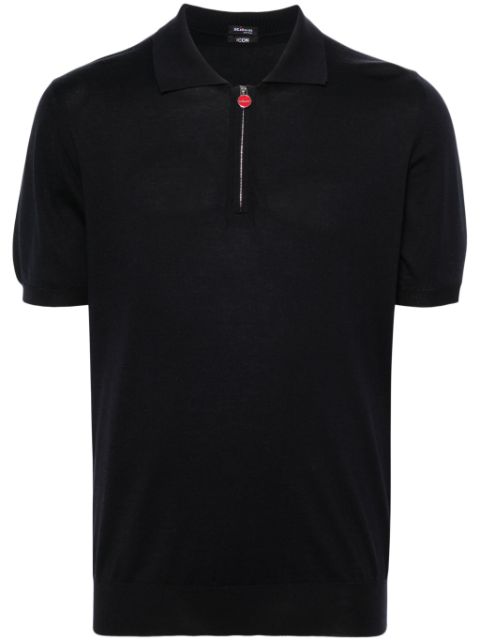 Kiton fine-ribbed cotton polo shirt