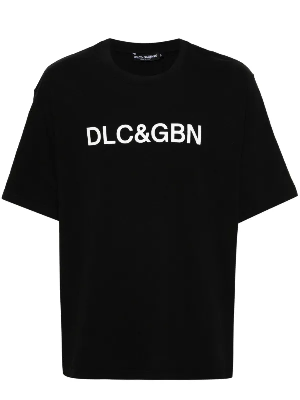 関税込/VIP価格【Dolce & Gabbana】ブラックコットンTシャツ ブラックのメンズ Tシャツ コットン DGエンブロイダリー