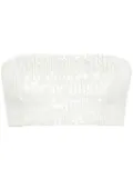 Atu Body Couture sequined bandeau-style top - Neutrals