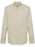 A.P.C. logo-embroidered cotton shirt - Green