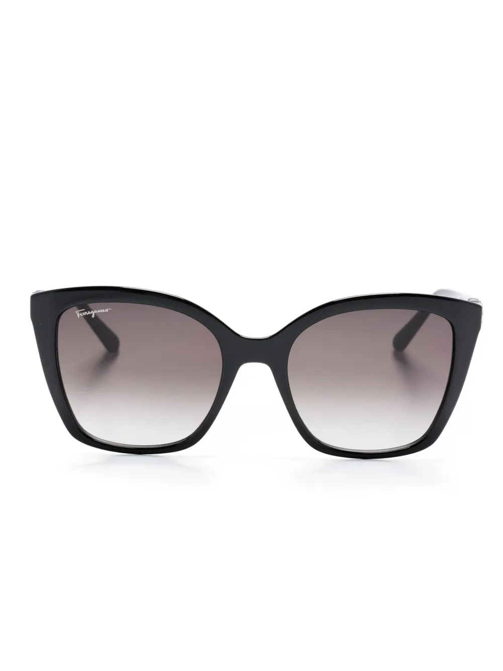 Ferragamo Gancini zonnebril met oversized montuur Zwart