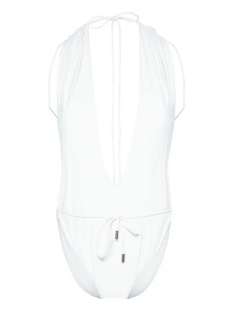 Saint Laurent V-neck backless one-piece
