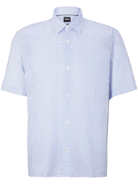 BOSS Camisa floral mangas curtas