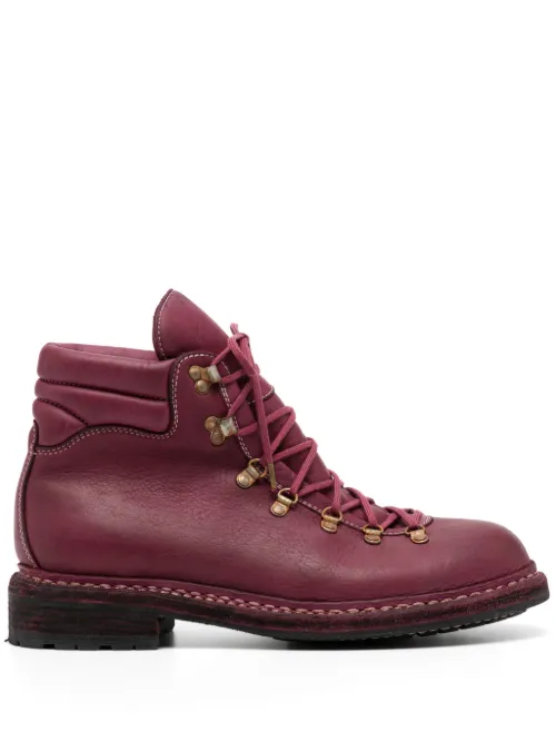 Bottines en cuir à lacets - Guidi - Modalova