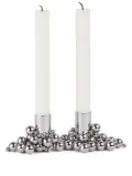 Gejst Molekyl candle holders (set of two) - Silver