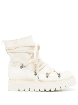 EGONlab. Spike Leather Boots | White | FARFETCH
