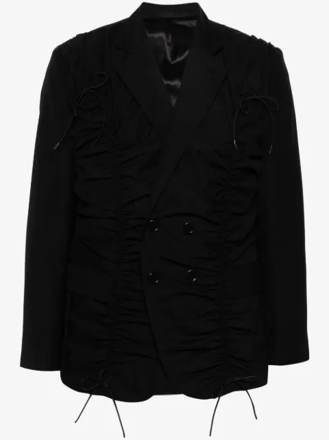 Simone Rocha 双排扣褶饰西装夹克
