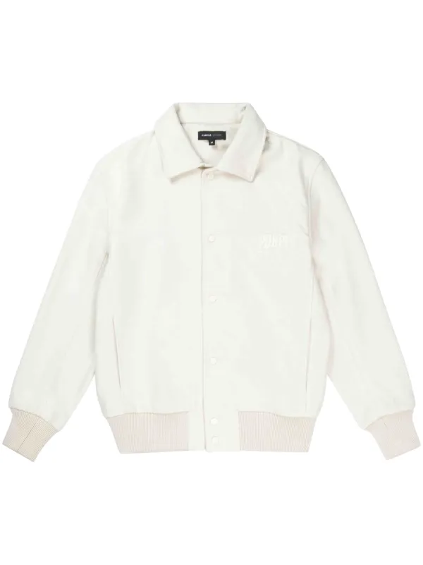 ブルゾン Stella Mccartney White Wool Bomber Jacket With Fringes stella-mccartney-kids-western-