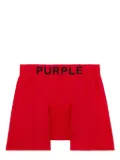 Purple Brand logo-print cotton boxers - Red