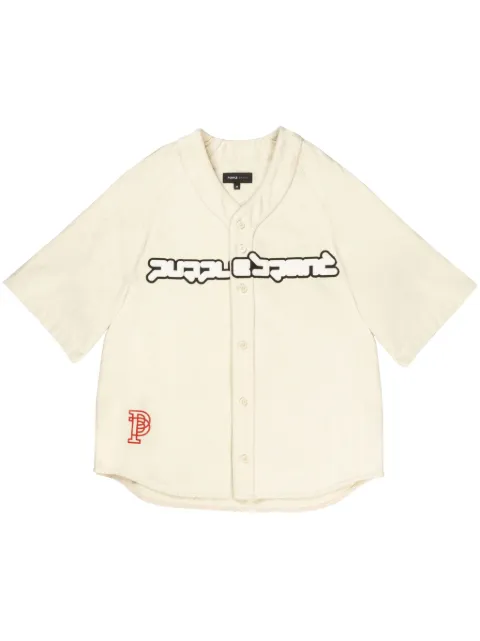 Purple Brand logo-print cotton shirt