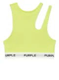 Purple Brand cut-out cropped top - Green